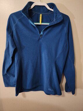 Cabela’s Women’s Blue Quarter Zip Fleece Pullover Size Large Outdoor